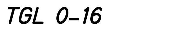 TGL 0-16 font preview